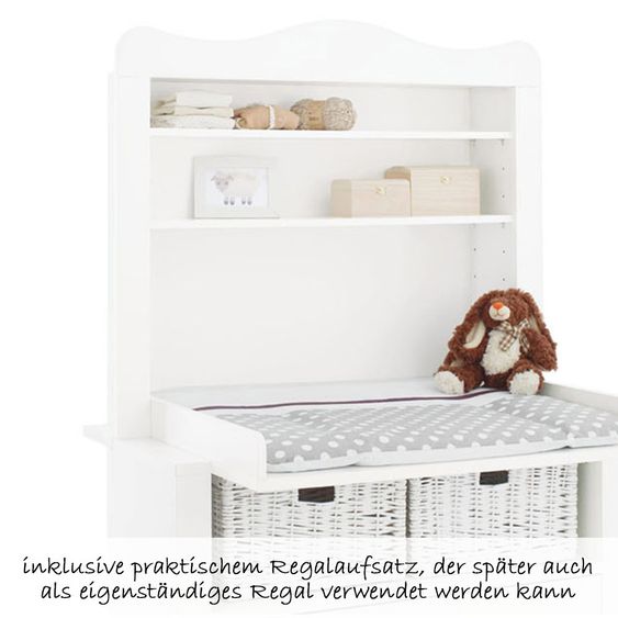 Pinolino Kinderzimmer Florentina 13-tlg. Inkl Textilkollektion Punkte Grau