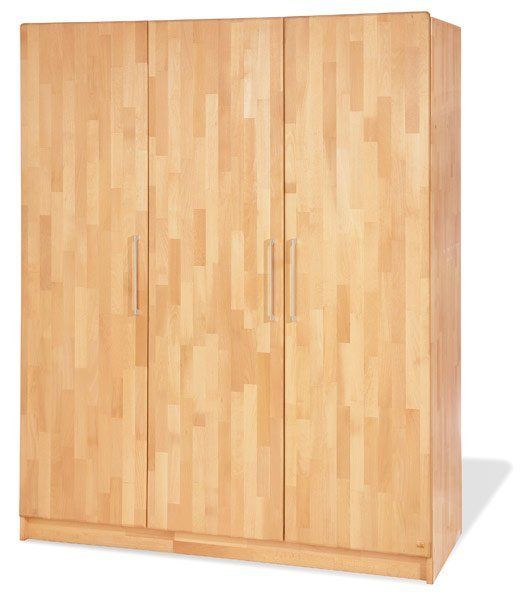 Pinolino Kinderzimmer Natura mit 3-türigem Schrank - Buche massiv