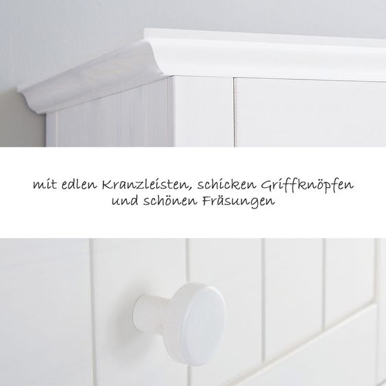 Pinolino Kinderzimmer Nina 16-tlg. Inkl. Textilkollektion Punkte Grau
