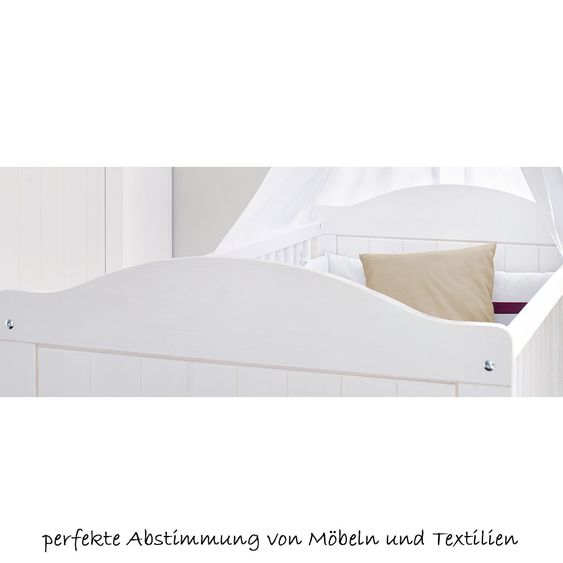 Pinolino Kinderzimmer Nina 16-tlg. Inkl. Textilkollektion Punkte Grau