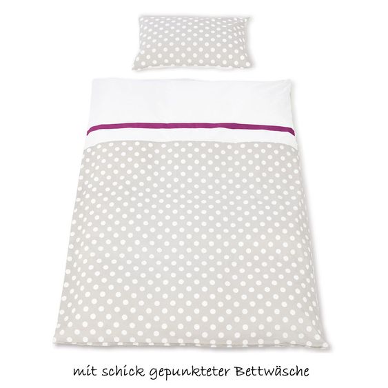 Pinolino Kinderzimmer Nina 16-tlg. Inkl. Textilkollektion Punkte Grau