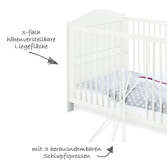 Pinolino Kinderzimmer Nina 16-tlg. Inkl. Textilkollektion Punkte Grau