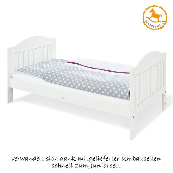 Pinolino Kinderzimmer Nina 16-tlg. Inkl. Textilkollektion Punkte Grau