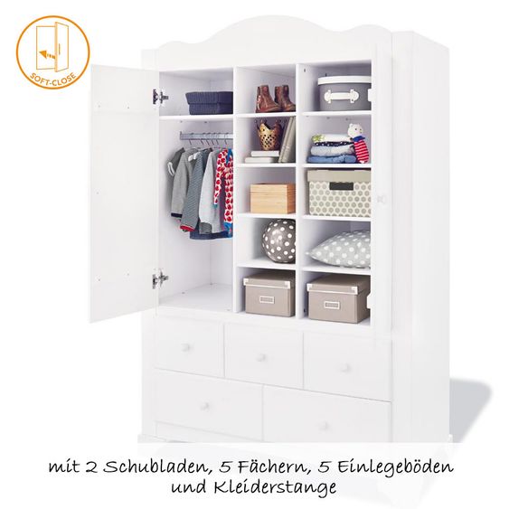 Pinolino Kinderzimmer Pino 17-tlg. Inkl. Textilkollektion Voile Weiß