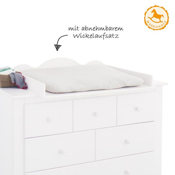 Pinolino Kinderzimmer Pino 17-tlg. Inkl. Textilkollektion Voile Weiß