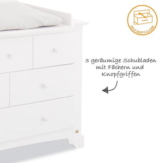 Pinolino Kinderzimmer Pino 17-tlg. Inkl. Textilkollektion Voile Weiß