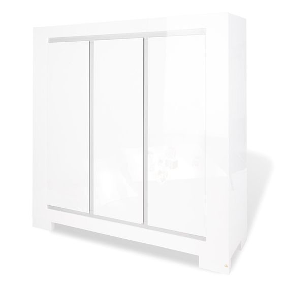 Pinolino Sky children's room with 3-door wardrobe - high gloss white