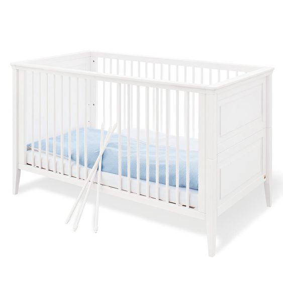 Pinolino Kinderzimmer Smilla 15-tlg. mit 3-türigem Schrank inkl. Textilkollektion Vichy-Karo Blau