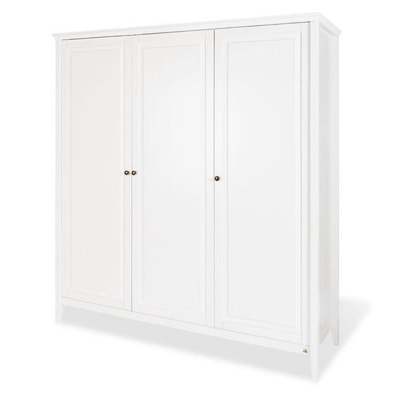 Pinolino Kinderzimmer Smilla 15-tlg. mit 3-türigem Schrank inkl. Textilkollektion Vichy-Karo Blau