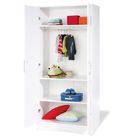 Pinolino Kinderzimmer Viktoria mit 2-türigem Schrank, Bett, breiter Wickelkommode