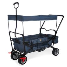 Klappbollerwagen Paxi dlx Comfort mit Bremse - Marineblau