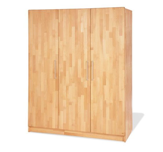 Pinolino Kleiderschrank Natura 3-türig - Buche massiv