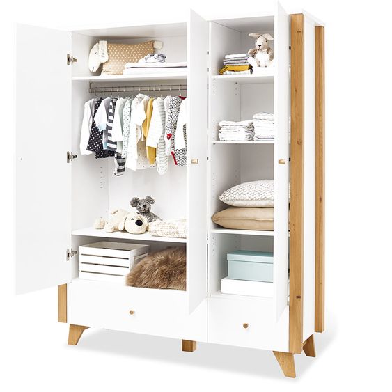 Pinolino Closet Thore large 3-door - White