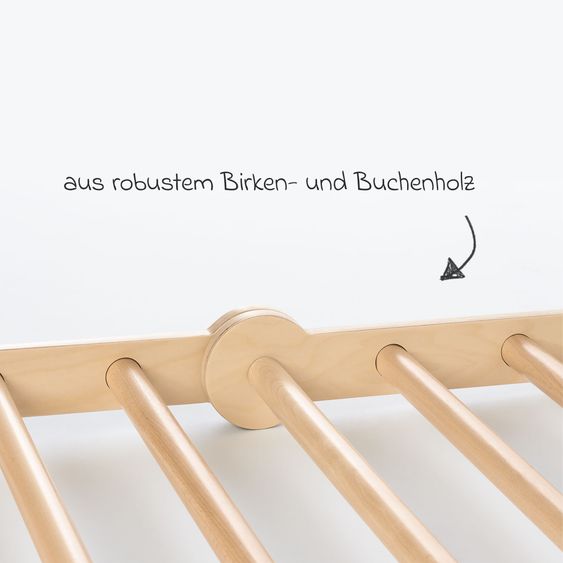 Pinolino Kletterdreieck Kari bis 50 kg belastbar Winkel 5-fach verstellbar - Natur