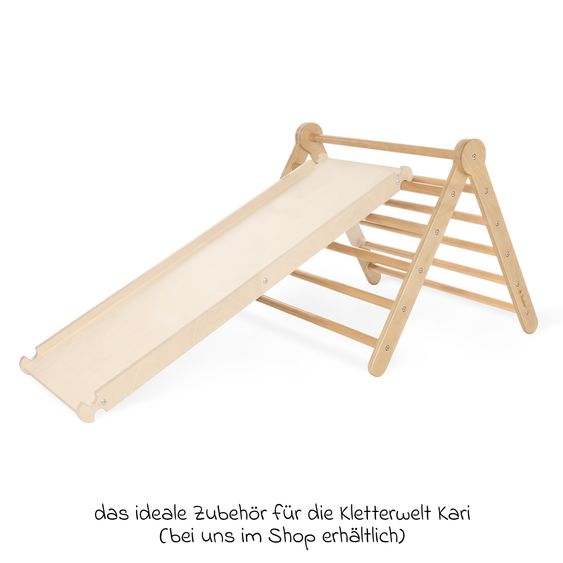 Pinolino Kletterdreieck Kari bis 50 kg belastbar Winkel 5-fach verstellbar - Natur