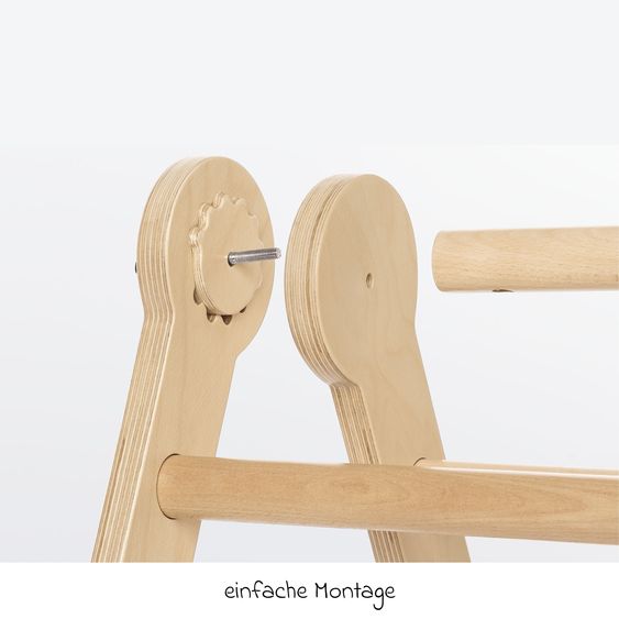 Pinolino Kletterdreieck Kari bis 50 kg belastbar Winkel 5-fach verstellbar - Natur