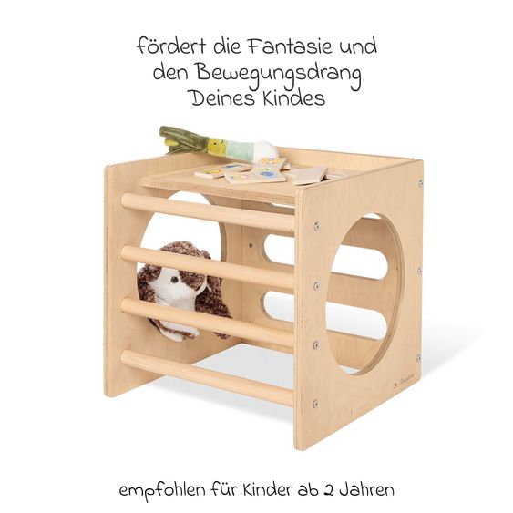 Pinolino Kletterwürfel Kari Kari belastbar bis 50kg - Natur