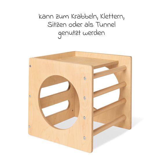 Pinolino Kletterwürfel Kari Kari belastbar bis 50kg - Natur