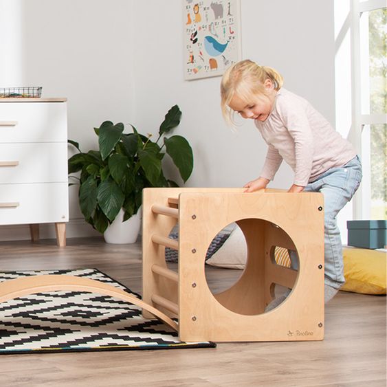 Pinolino Kletterwürfel Kari Kari belastbar bis 50kg - Natur