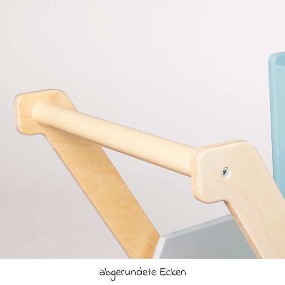 Pinolino Lauflernwagen Kipplaster Fred inkl. Bremssystem, gummierten Holzräder & kippbarer Mulde - Blau