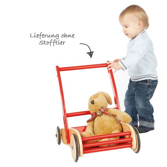 Pinolino baby walker Uli - solid beech red