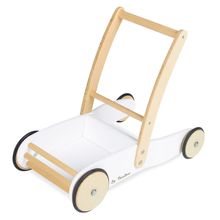 Lauflernwagen Uli inkl. Bremssystem & gummierten Holzräder - Weiß