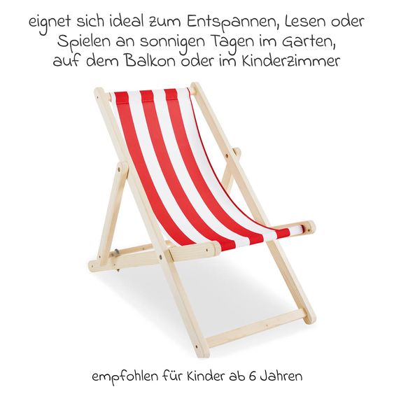Pinolino Chaise Longue Pour Enfants Linus Taille M À Partir De 6 Ans Position Assise 3 Fois Réglable Jusqu’à 50 Kg - Naturel