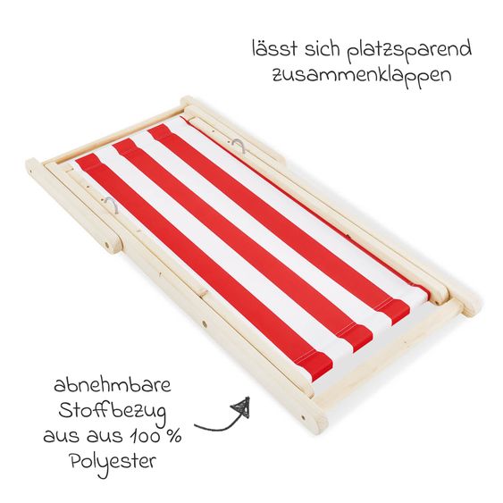 Pinolino Chaise Longue Pour Enfants Linus Taille M À Partir De 6 Ans Position Assise 3 Fois Réglable Jusqu’à 50 Kg - Naturel