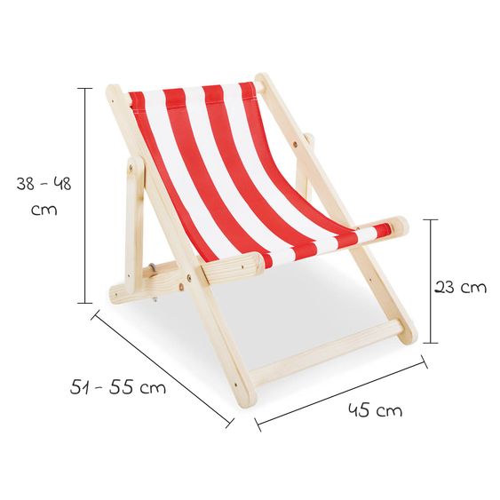 Pinolino Chaise Longue Pour Tout-Petits Linus Linus Taille S Dès 3 Ans Position Assise Réglable 3 Fois Jusqu’à 50 Kg - Naturel