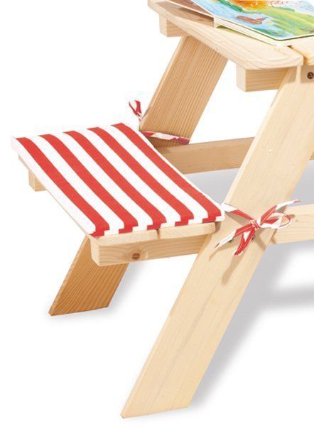 Pinolino Cushion pads 2 pack for seating set Nicki for 4 - Stripes Red White