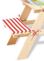 Cushion pads 2-pack for settee Nicki for 4 - stripes red white