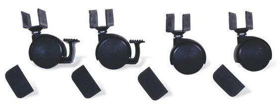 Pinolino Rollensatz Bett mit U-Aufnahme - Schwarz