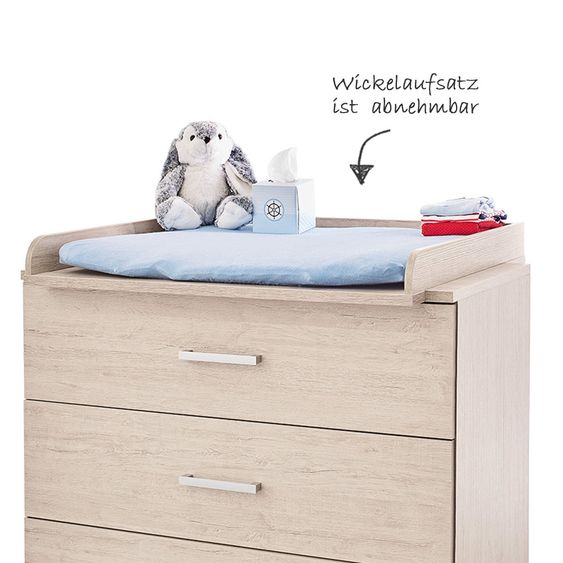 Pinolino Sparset Kinderzimmer Bolero mit Bett und breiter Wickelkommode