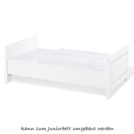 Pinolino Sparset Kinderzimmer Milk mit Bett und extrabreiter Wickelkommode
