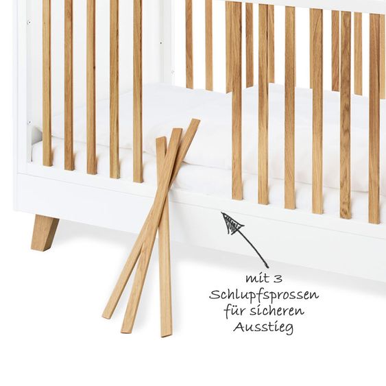 Pinolino Sparset Kinderzimmer Pan mit Bett und breiter Wickelkommode