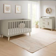 Sparset Nursery Set Tami extra wide with bed, extra wide changing table - Uni Beige