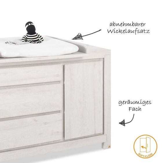Pinolino Wickelkommode Line extrabreit