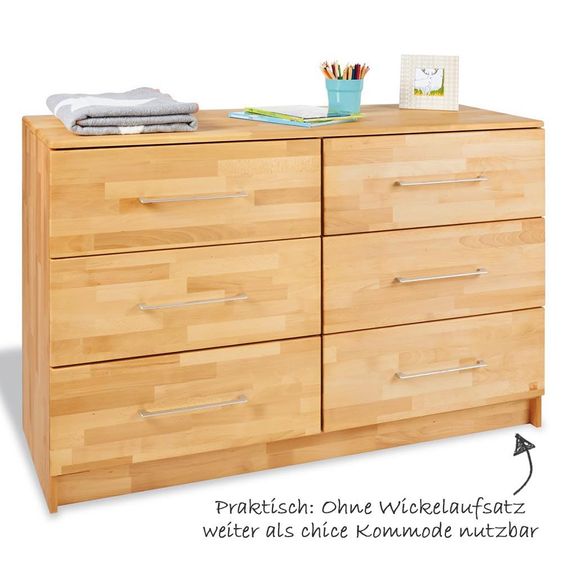 Pinolino Wickelkommode Natura extrabreit - Buche massiv