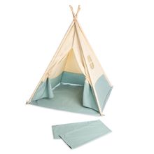 Zelt Tipi Yuma mit Fenster, Bodenplatte, Wimpelkette  &  Aufbewahrungsbeutel - Natur
