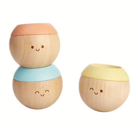Plantoys Holzkugeln 3-tlg. - Fühlspaß - Pastell