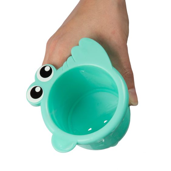 playgro 15-tlg. Geschenkset Badespielzeug mit 8 Stapelbechern, 6 Badetieren & 1 Badebuch