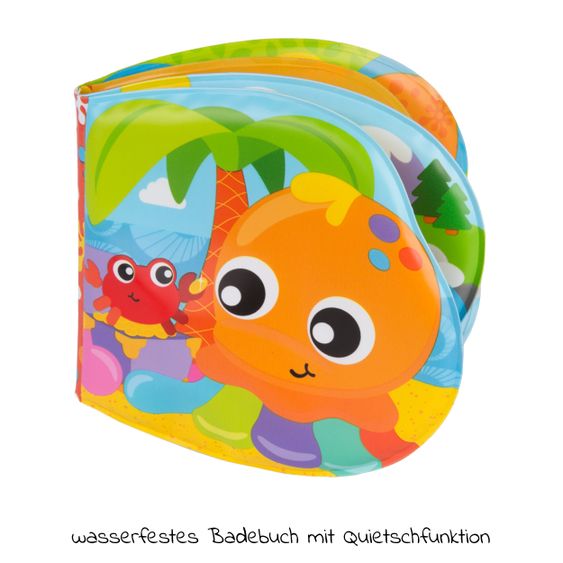 playgro 15-tlg. Geschenkset Badespielzeug mit 8 Stapelbechern, 6 Badetieren & 1 Badebuch