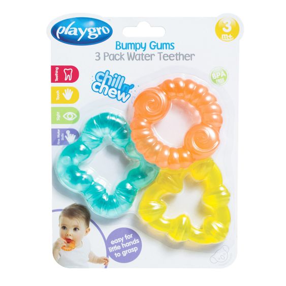 playgro 3-tlg. Beißring-Set Bumpy Gumbs - wassergefüllt