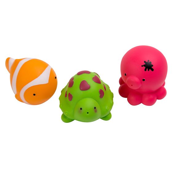 playgro Bade-Spritzfigur 3er Pack - Meerestiere