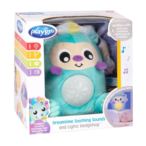 playgro Kuscheltier mit Nachtlicht Musik & Licht Einschlafigel
