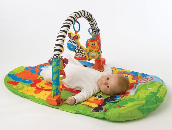 playgro Spiel- und Krabbeldecke Safari - 3-in-1