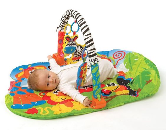 playgro Spiel- und Krabbeldecke Safari - 3-in-1
