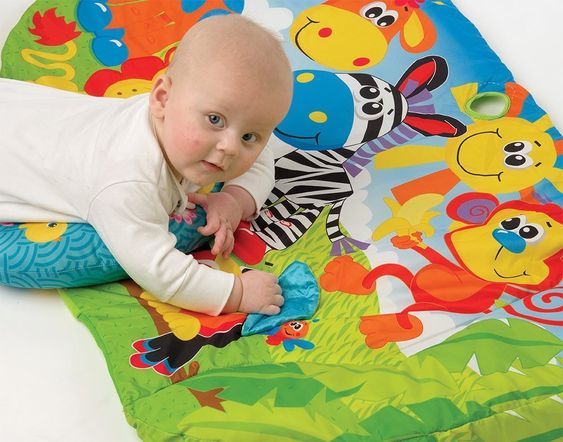 playgro Spiel- und Krabbeldecke Safari - 3-in-1