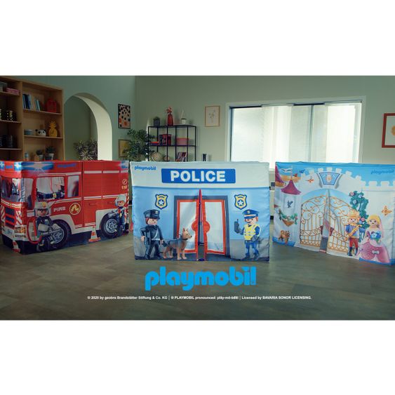Playmobil Spielzelt Feuerwehr Auto - 145x68 cm