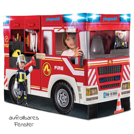 Playmobil Spielzelt Feuerwehr Auto - 145x68 cm
